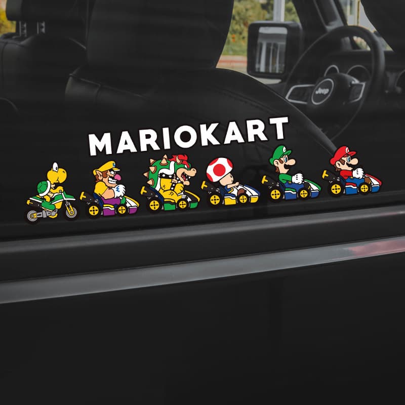 Super Mario Creative Funny Game Car Sticker for Motorcycle Electric Vehicle Scratch Cover Reflective Decal