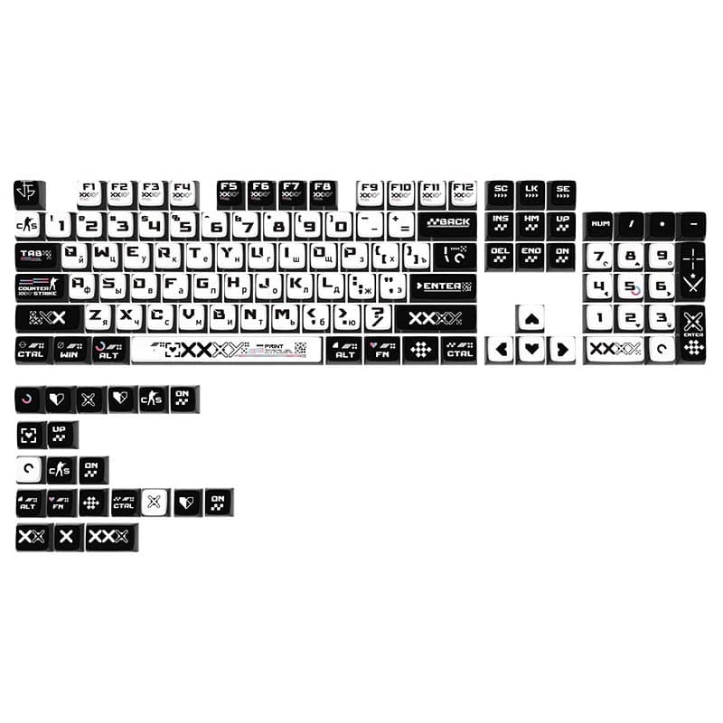 Russia Special Hot Sale Theme Keycaps Mechanical Keyboard SA Height Four-Side Transparent PBT Dye-Sublimation Process Keycaps