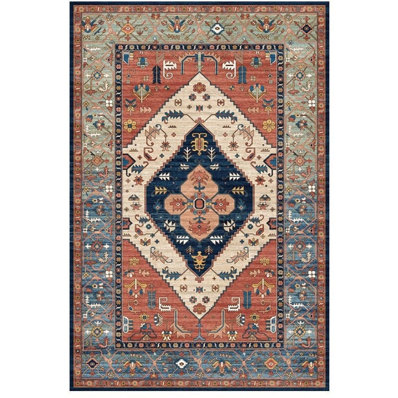Cross-Border Nordic Persian Washed Base Cashmere-Like Living Room Rug, American Style Non-Slip Bedside Carpet, Foldable, In Stock