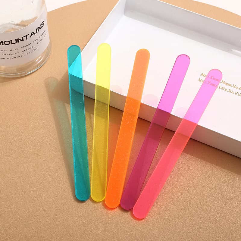 Cross-border hot-selling DIY acrylic sticks, transparent colored cake and ice cream sticks, craft popsicle sticks