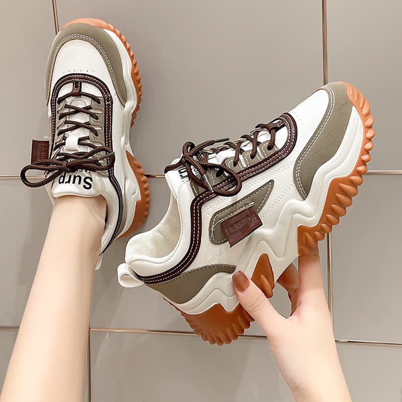 Dad Shoes Women 2025 Spring/Autumn New Thick-Sole Retro Versatile Bestseller Little White Sports Casual Sneakers