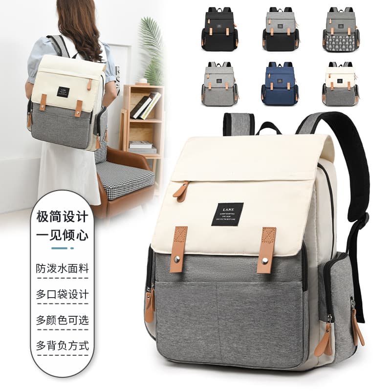 Cross-border backpack, mommy bag, multifunctional mother and baby bag, shoulder bag, large capacity baby bag, mother's bag for going out