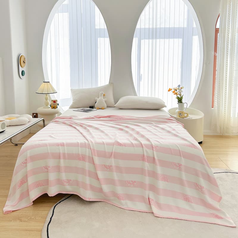 Caiyang - 2025 New Yarn-dyed Jacquard Smooth and Fine Bamboo Fiber Blanket