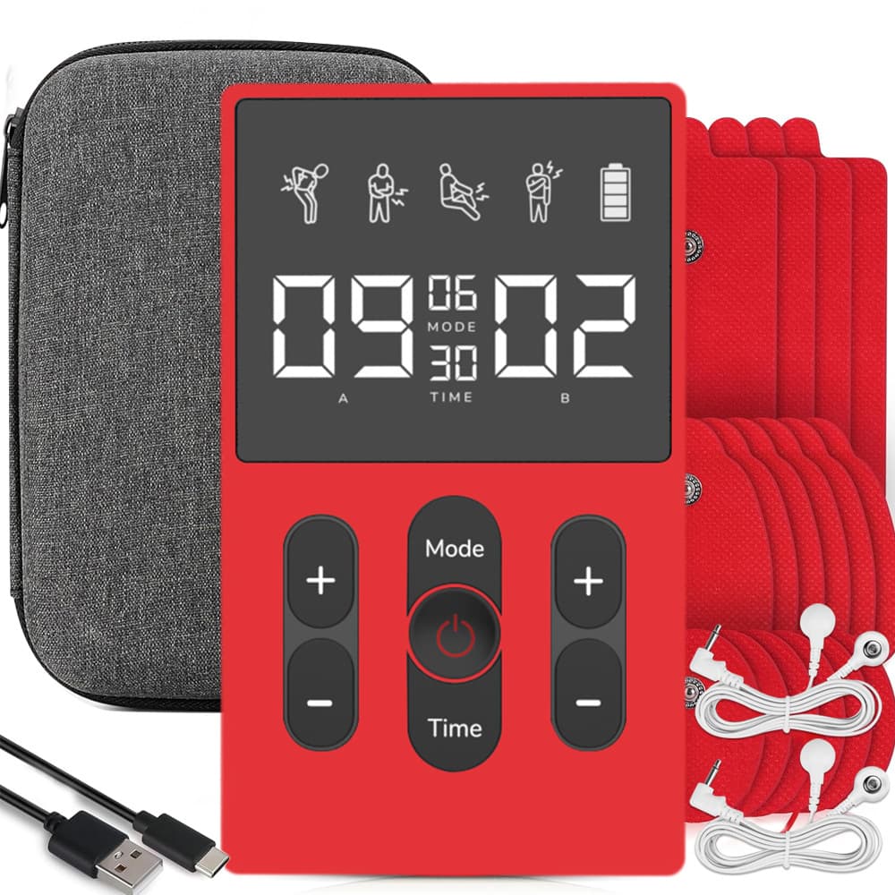 Cross-border Dual Output 12-Mode TENS Meridian Massager Home EMS Pulse Therapy Device Multifunction Massager