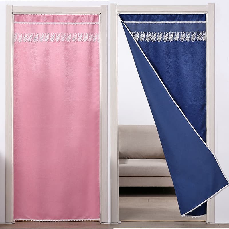 Blackout Fabric Curtain, Room Divider, Blackout Partition Curtain for Home, Air Conditioning, Bedroom, Kitchen, Fitting Room, No-Drill Curtain Decoration