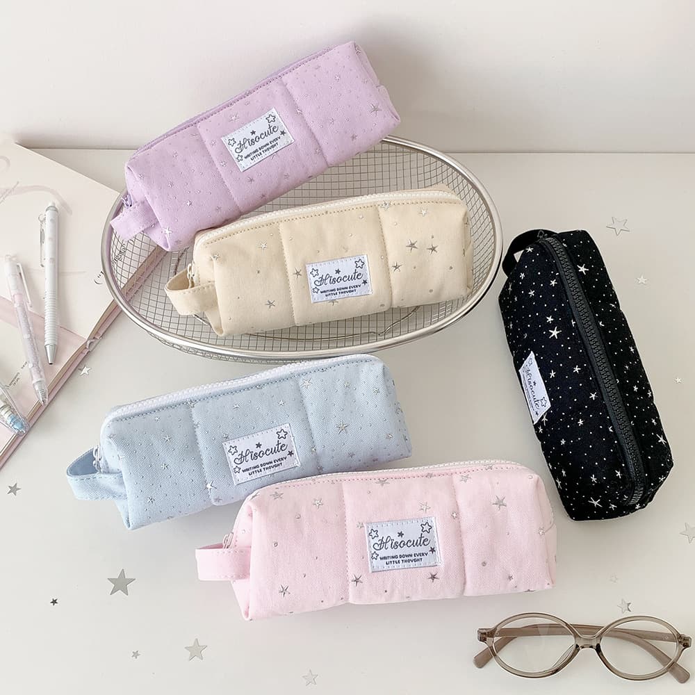 Star Portable Cosmetic Bag Large Capacity Cosmetic Storage Bag Travel Portable Toiletries Bag High-Looking Stationery Storage Bag