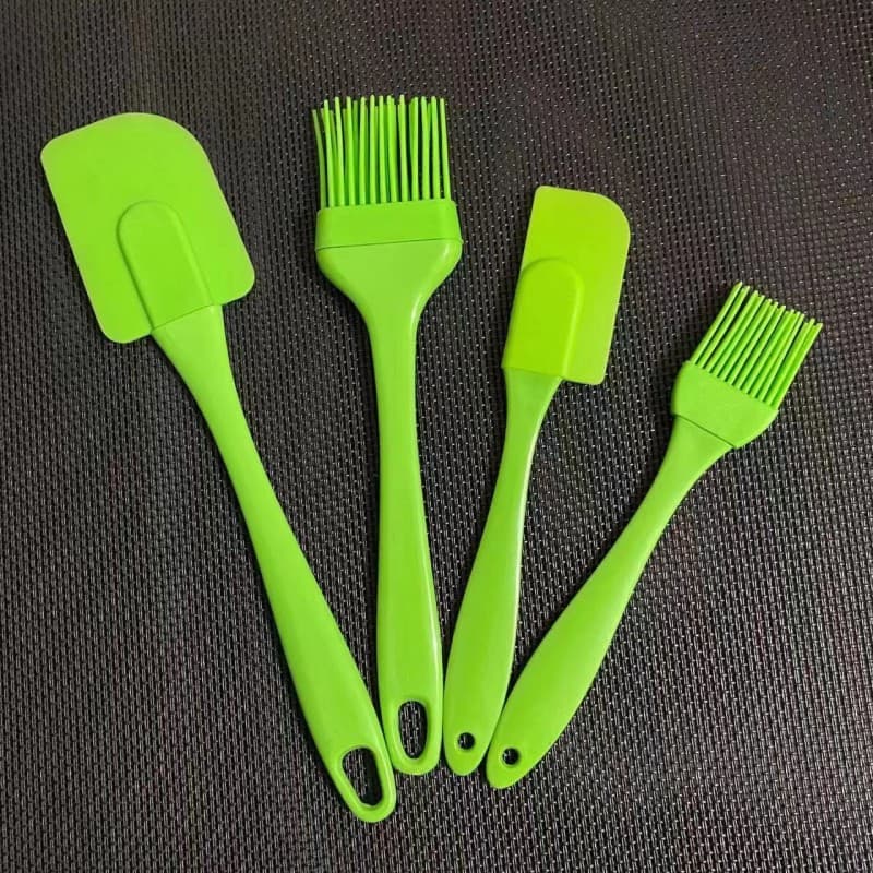 In-stock silicone spatula, silicone oil brush large and small sizes, cream scraper, silicone oil brush four-piece set, baking tool kit
