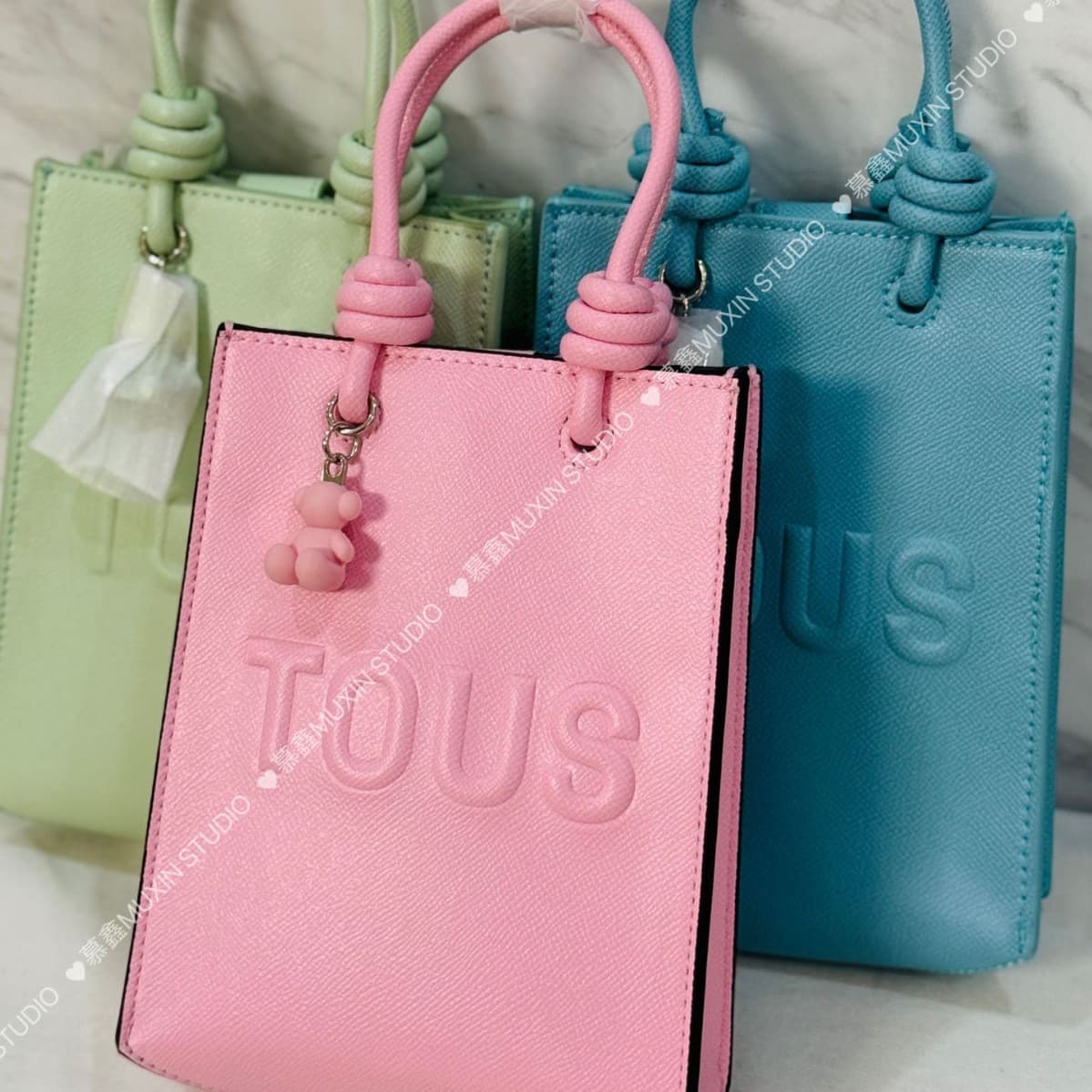 Cross-border trade women's bag TOUS shoulder crossbody bag embossed letter bear pendant handbag