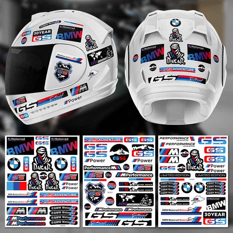 Waterproof BMW sticker decal for motorcycle creative modification, BMW logo water bird three-box sticker