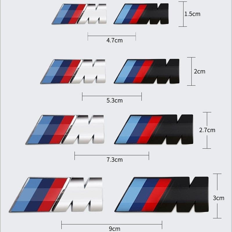 Suitable for BMW M car sticker logo 5 Series M3 M5 X1M X3M X6 metal car sticker rear tail label word mark
