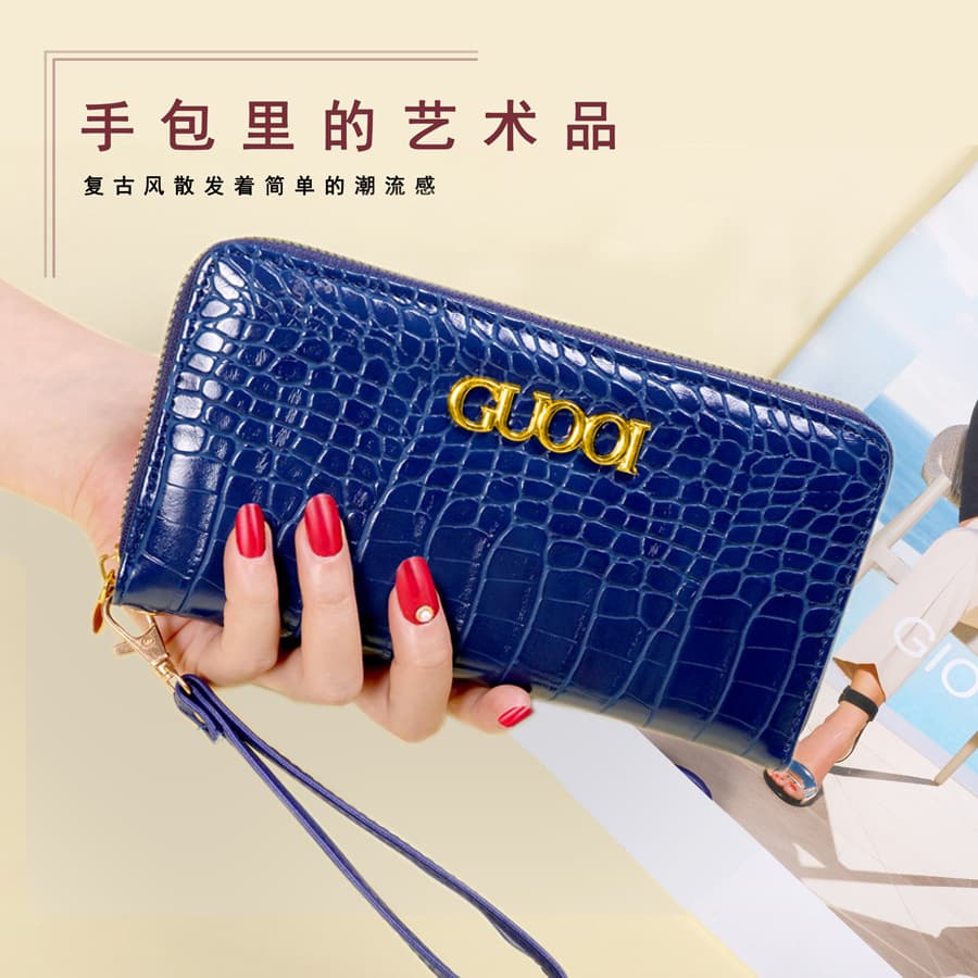 2026 New Women's Wallet Long Clutch Korean Style Wallet Women's Zipper Handbag Women's Bag