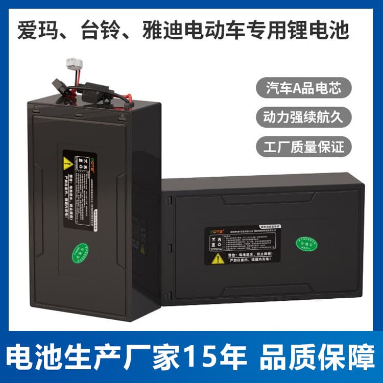 48V Lithium Battery for Electric Vehicles, Universal for Yadea and Tailg, Large Single Cell, High Capacity E-bike Battery