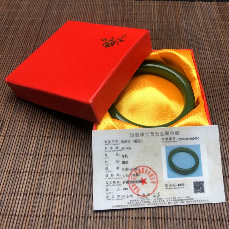 Brand New Imitation Jadeite Bracelet Set, Hetian Jade Green Jade Bracelet with Certificate Box, Business Gift Wholesale, Live Streaming Gift