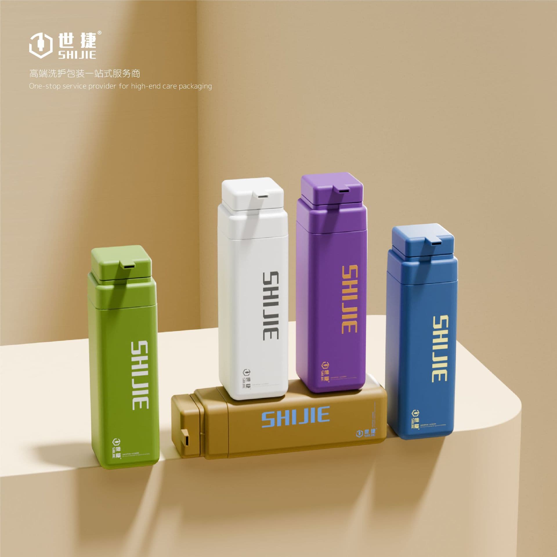 PE bottle customized daily chemical packaging material 300ML 500ML 750ML shower gel shampoo packaging bottle customized PET bottle