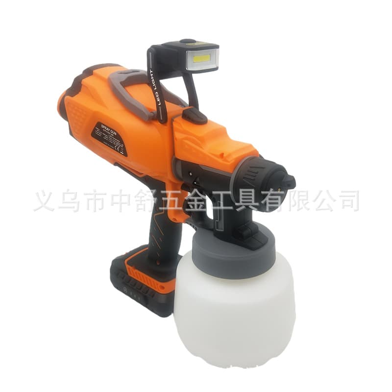 New Model LED Lithium Battery Spray Gun, Adjustable Folding Work Light, Detachable High-Pressure Paint Sprayer, Electric Spray Gun