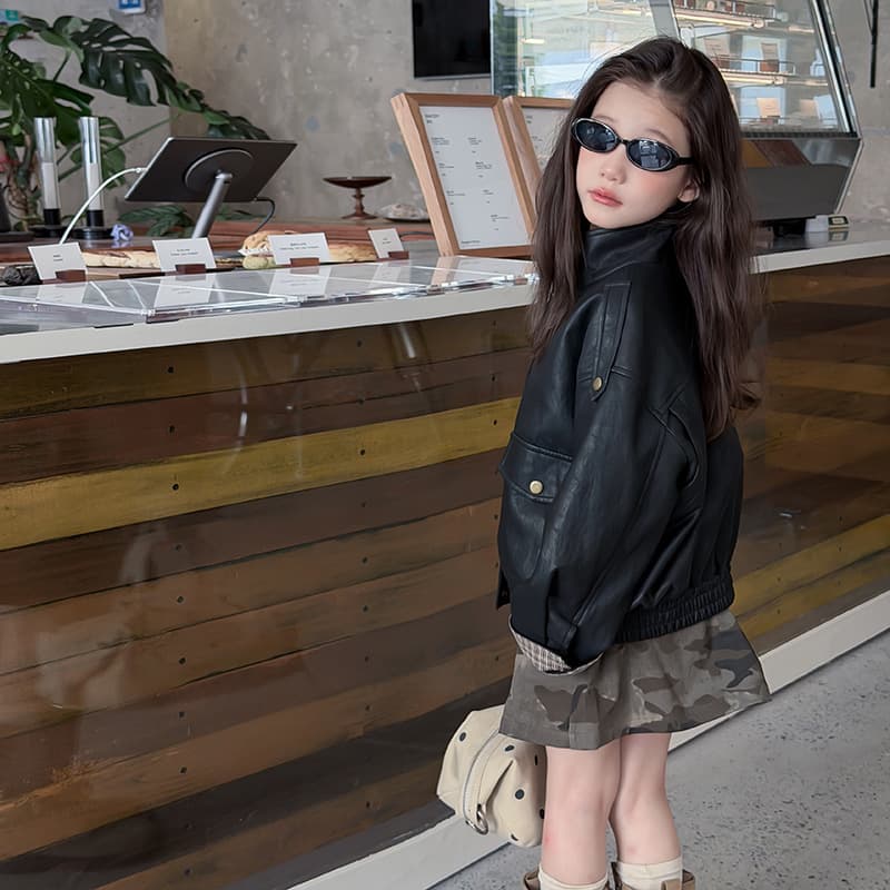 Fall Style Statement Street-Ready Kids' Windproof Water-Repellent Cool Motorcycle Leather Jacket
