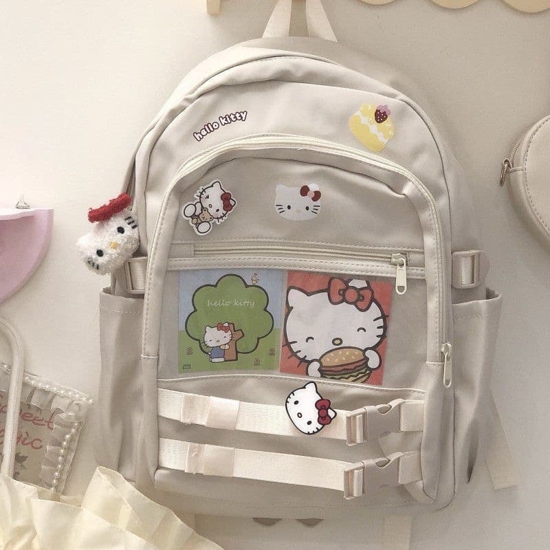 Original Japanese soft girl cute campus KT Hello Kitty school bag junior high school student student large capacity backpack school bag