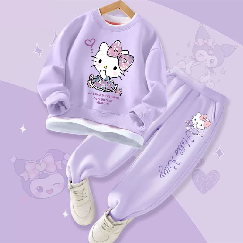 Girls Spring and Autumn Faux Two-Piece Set 2026 New Style Medium and Large Children Fall Versatile Sweatshirt and Sweatpants Casual Trendy Outfit Lightweight