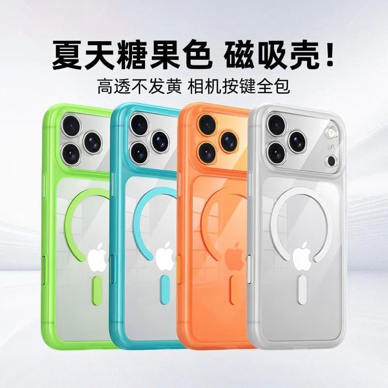 Compatible with iPhone 17 Pro Max Case Colorful Anti-Drop Independent AI Button 17 Pro Protective Cover New Model