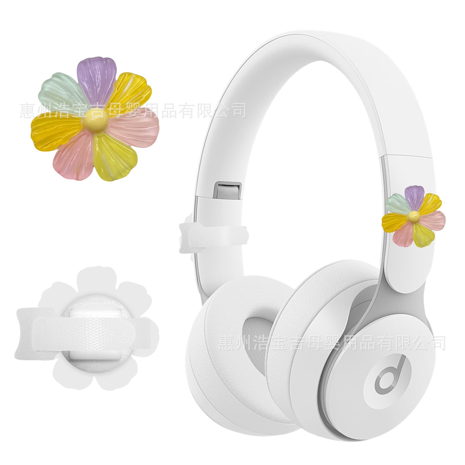 Cross-Border Hot Selling Computer Gaming Headset Decoration Seven-Color Flower Style Headphone Decorative Accessory