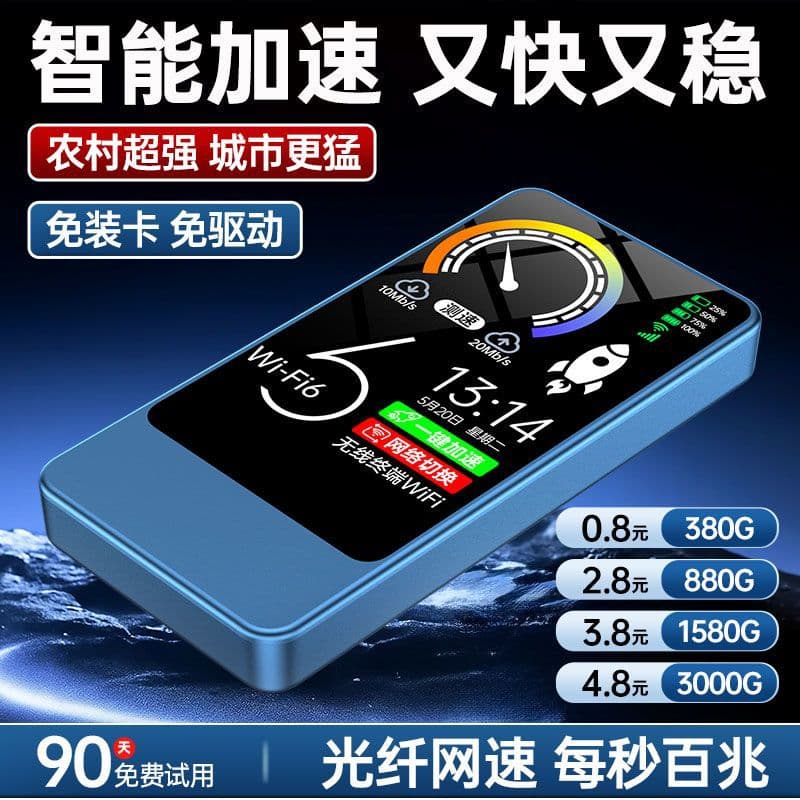 Wall Penetration King Portable WiFi 6, Mobile Charging 2-in-1 for Rentals, Home Use, Internet, Car, Wireless Dorm Router
