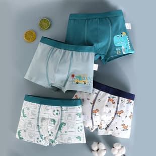 Cross-border Boys' Boxer Briefs, 100% Cotton Baby Boys' Underwear, Cartoon Print, Class A