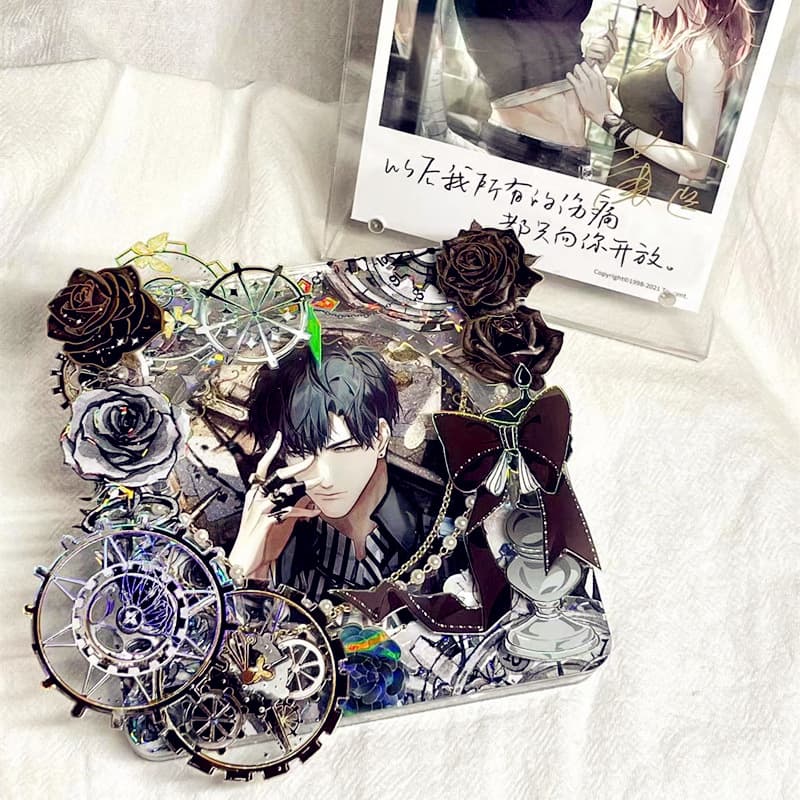 Acrylic Badge Brick Anime Celebrity DIY Gumei Three-Layer Badge Transparent Display Storage Box, Xiaohongshu Popular