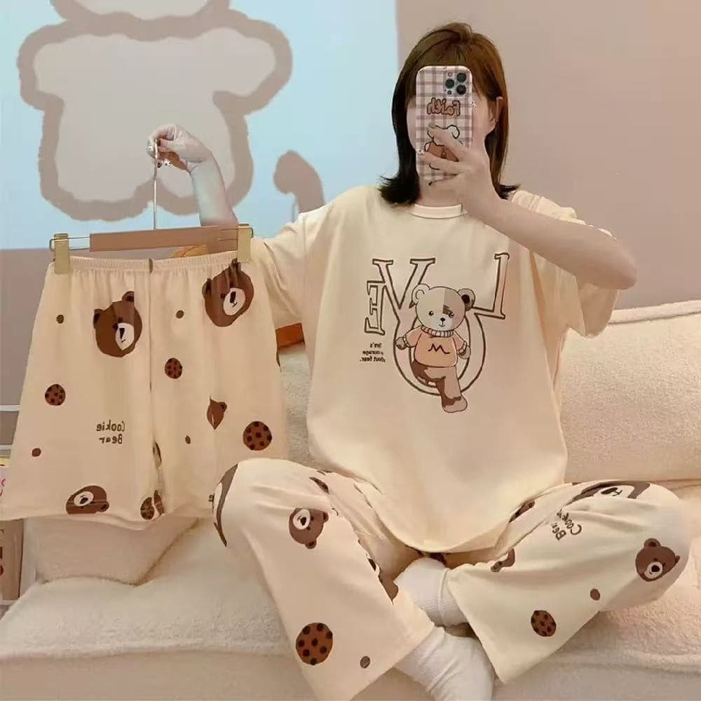 Middle Eastern Pajamas New Style Pajama Set for Women Spring, Summer, Autumn and Winter Pajamas Cartoon Home Clothes
