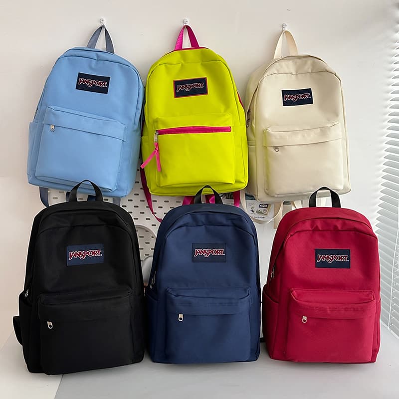 In Stock High-End Backpack Student Schoolbag US Version Large Capacity Fashionable Casual Campus Trendy Backpack