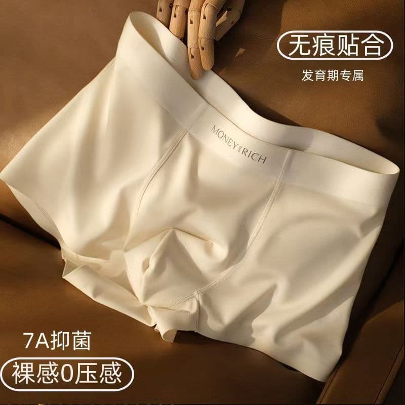 Factory Direct Summer Men's Seamless Nylon Ice Silk Boxer Briefs Breathable Individually Packaged Wholesale