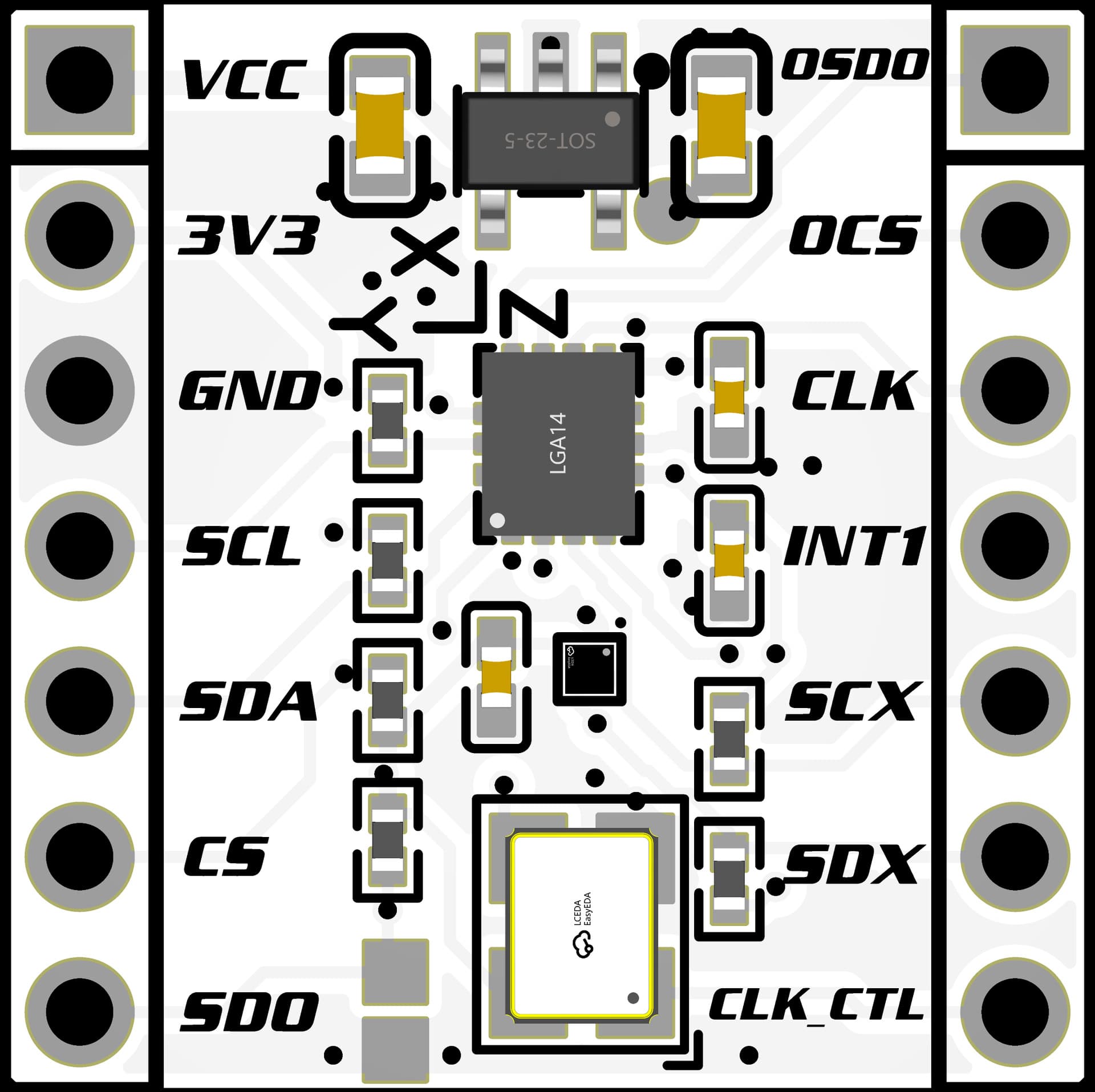 ICM-45686 + QMC6309 Module, Made for SlimeVR Trackers and S
