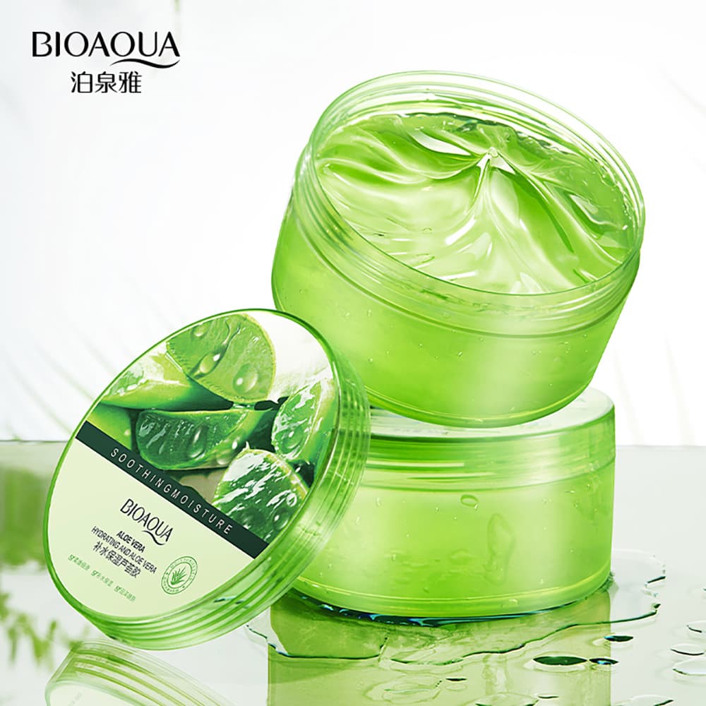 Poquanya hydrating and moisturizing aloe vera gel moisturizes and refines pores, moisturizes and rejuvenates the skin, aloe vera gel facial care