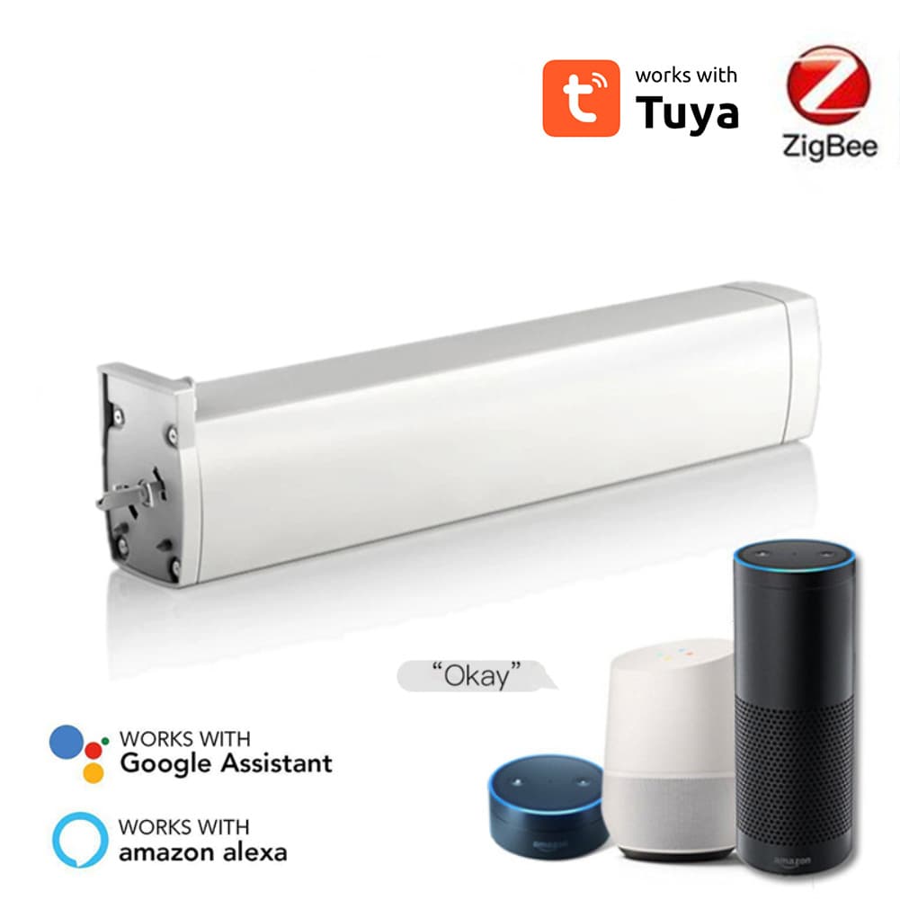 Zigbee Tuya Smart Curtain Machine Electric Curtain Track Automatic Remote Control Motor Voice Control Curtain Smart Home