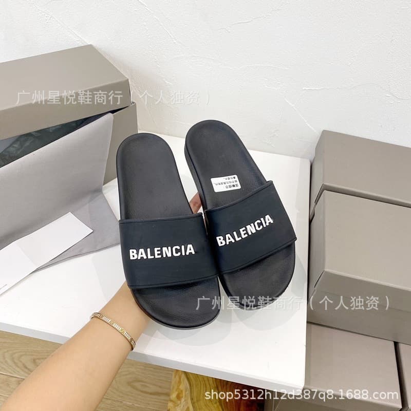 B Brand 2025 Summer New Letter Logo Slide Sandals Women Couple Shoes Candy Color Women