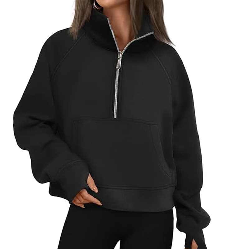 2024 Foreign Trade Solid Color Cardigan Sweater Men's and Women's Hoodie Fleece Warm Top Autumn and Winter Loose Sports Zipper