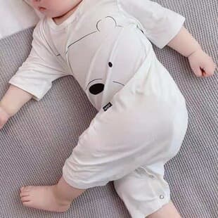 Children's Pajama Set Summer Thin Modal Short Sleeve Homewear Anti-Kick Blanket Baby Pajamas Summer Sleep Sack