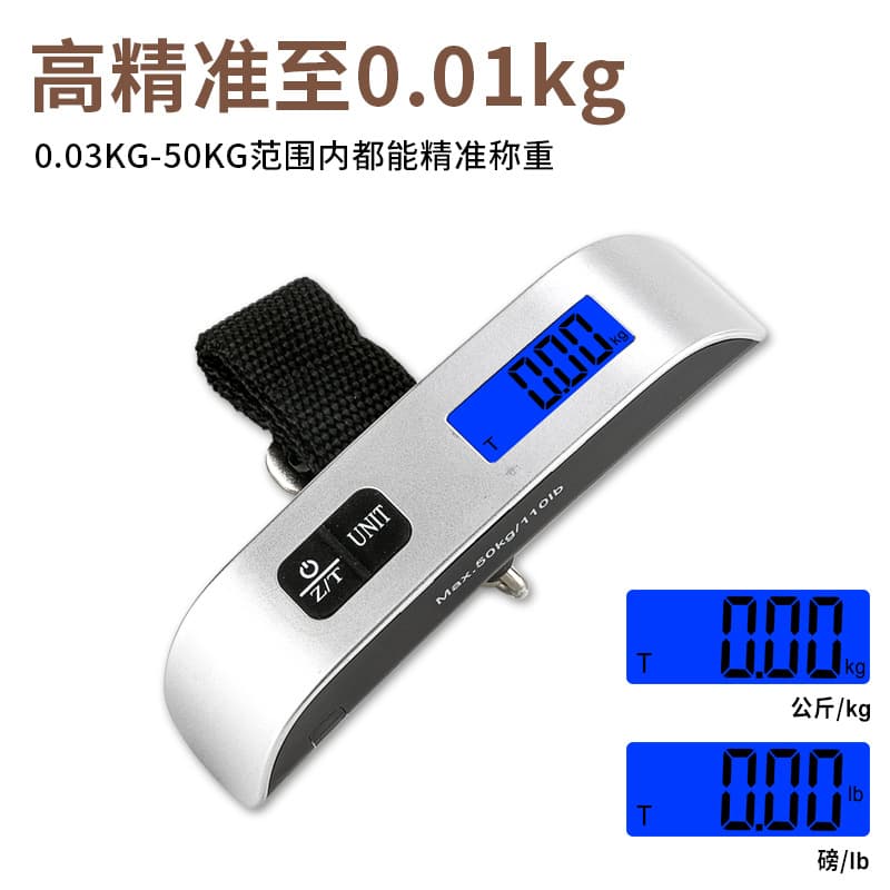 Portable Mini Electronic Scale Handheld Luggage Scale 50kg Capacity Home Use Lightweight Digital Hanging Hook Scale