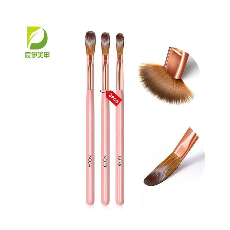 Amazon cross-border best selling pink wooden pole crystal pen 3 sets of extended glue carving pen 3 nail pen suit