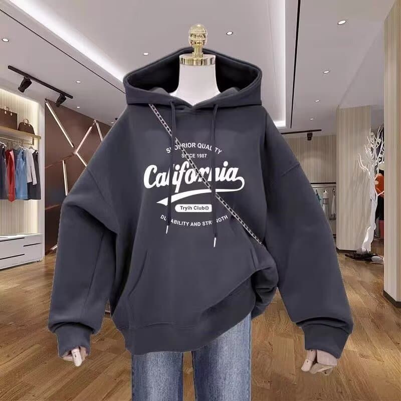 2026 New Klein Blue Zhongshan Hoodie Men's American Style Autumn/Winter Fleece-Lined Top Couple's Outerwear
