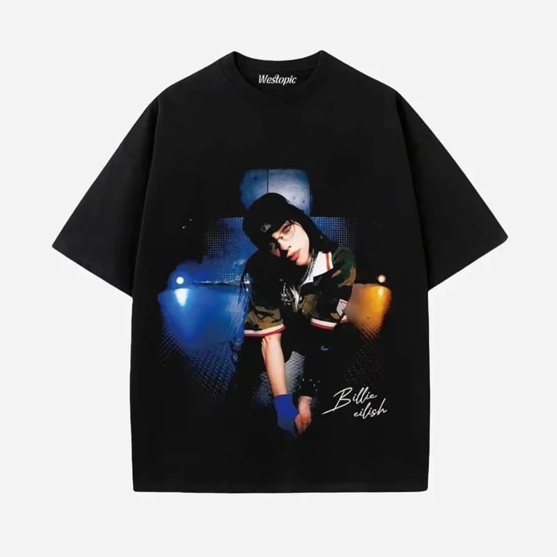 [Cross-border European Code] ndy Singer BILLIE EILISH Peripherals T-Shirts Me