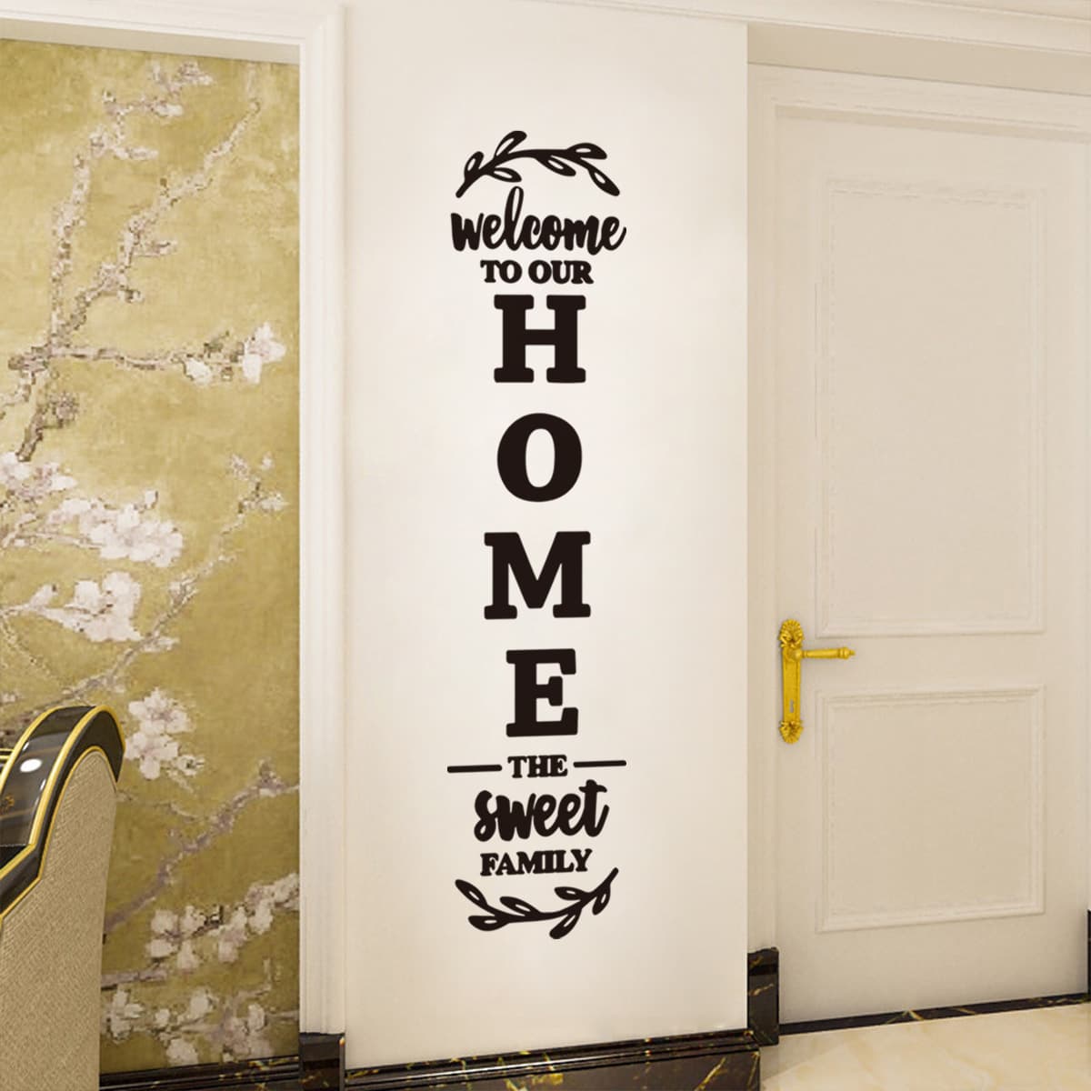 MS078-YW Black Home English Wall Sticker for Bedroom Living Room Decoration Wall Art from Manufacturer