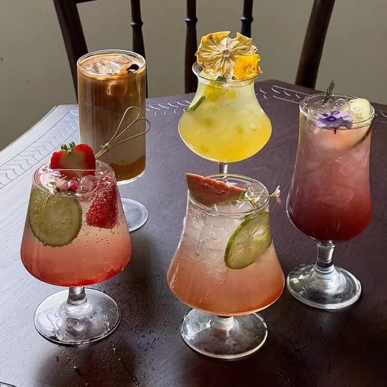 Ins-style Trendy Juice Glass, Milk Tea Cup, Beverage Cup, Cocktail Glass, Fruit Tea Cup Set