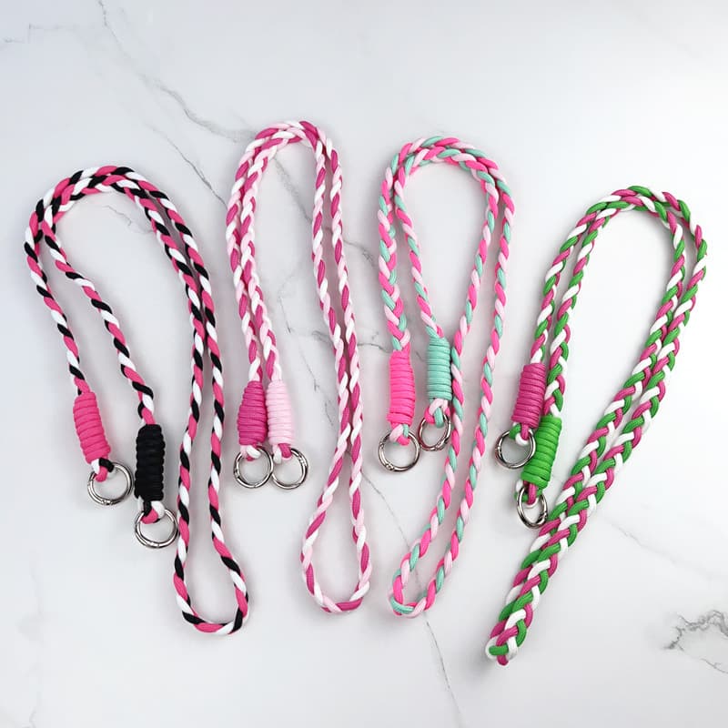 Crossbody Color-Braided Phone Cord, Creative Minimalist Double-End Knotted Colorful Handmade Neck Strap
