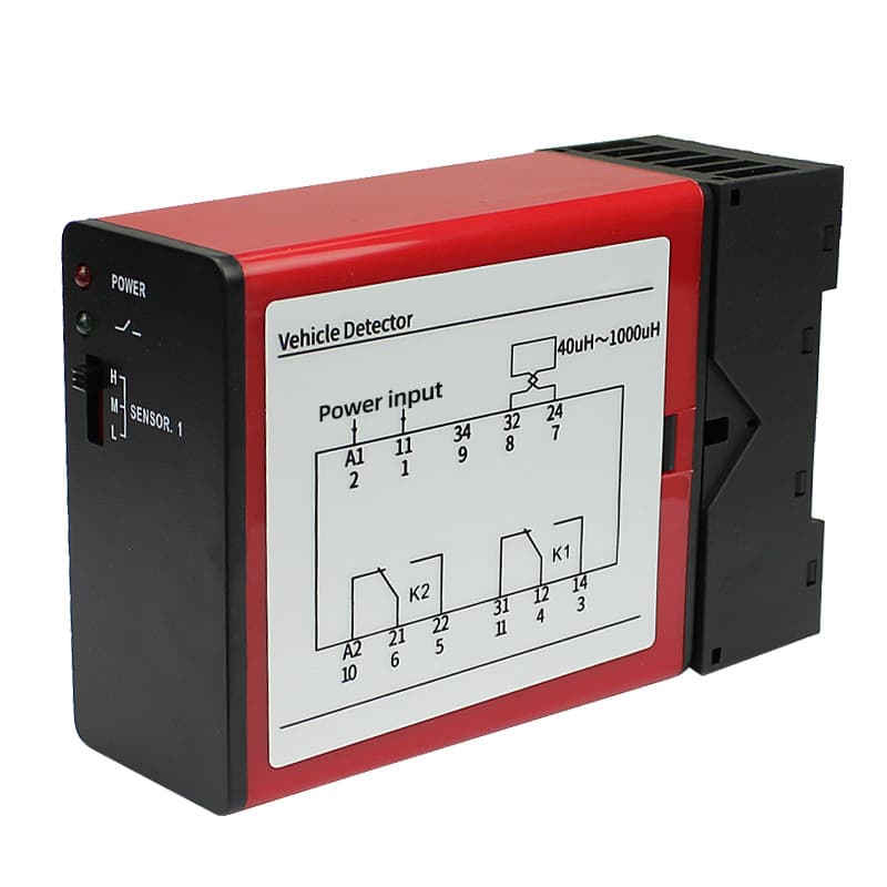 Inductive loop vehicle detector, road gate induction controller, parking lot anti-crush vehicle sensor