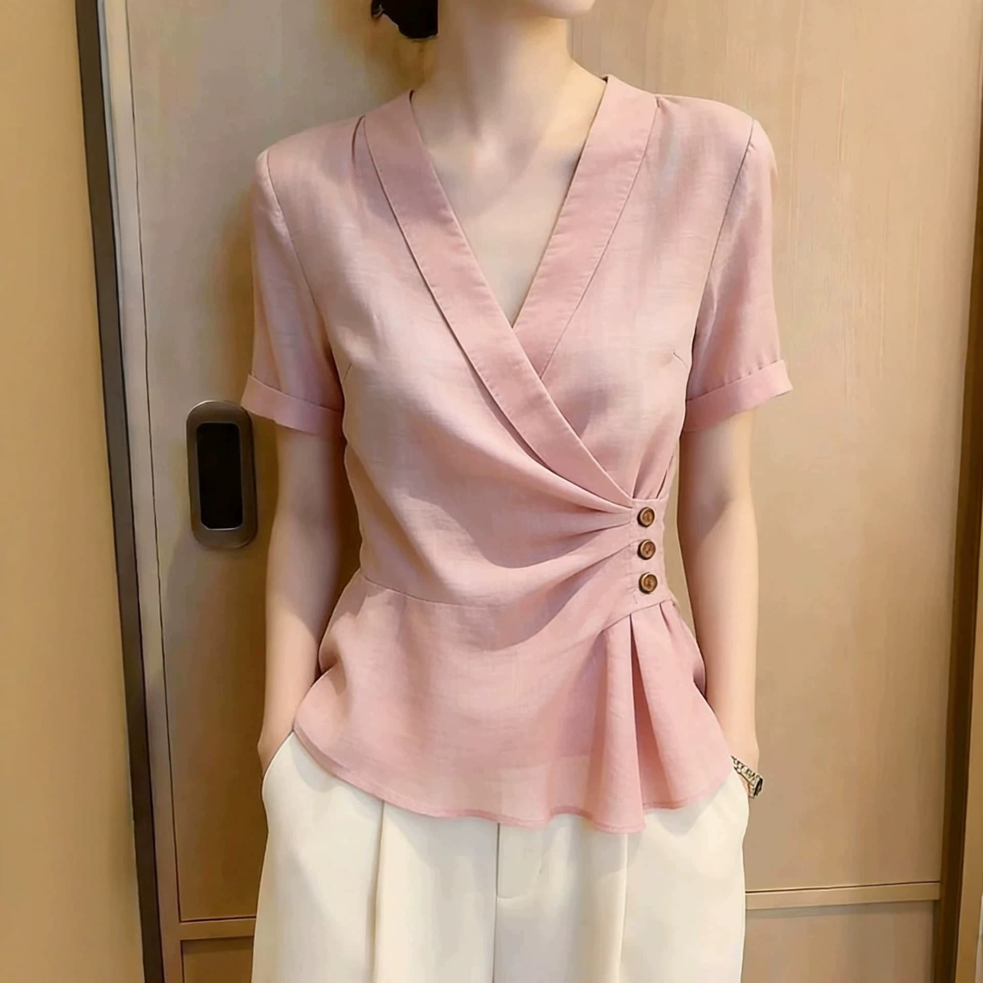 2026 Summer New Arrival French Design Sense Niche Fashion Elegant Women's Top Unique Beautiful Stylish Blouse