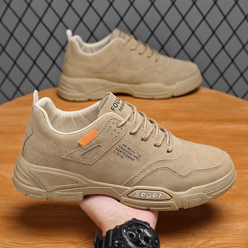 2024 new spring thick-soled work shoes for men, versatile casual men's shoes, labor protection shoes, Martin boots, men's trendy shoes