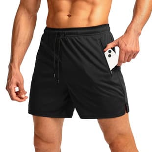 Cross-border Men's Summer Running Shorts with Zipper Pockets Quick Dry Gym Sports Beach Men's Shorts