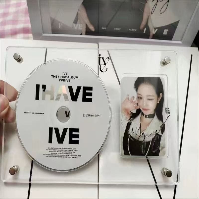 CD postcard record album storage box high-definition transparent acrylic groove desktop ornaments internet celebrity bracket diy
