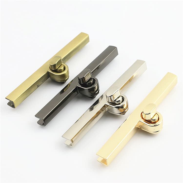 Hardware Accessories for Luggage and Bags, Die-cast Twist Lock, Straight Bar Lock, Lock Clasps for Women's Handbags and Purses