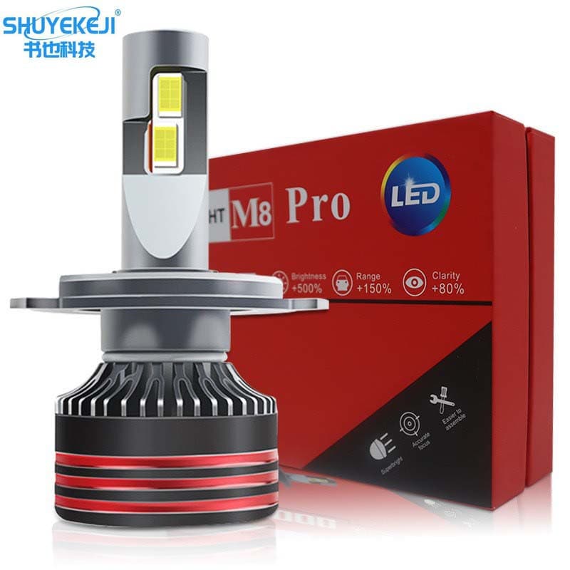 Cross-border M8pro Car LED Headlight High Power High Brightness Single Copper Tube Car Modification H79005 Car Light Factory